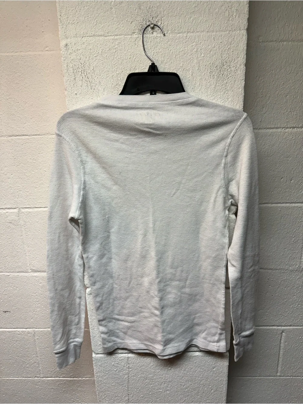 Carbon Long Sleeve Thermal Tee in White